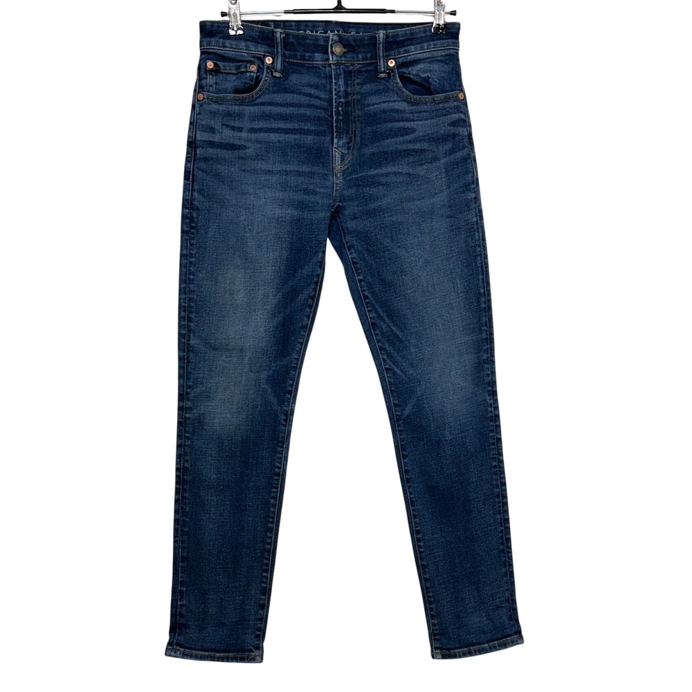 American Eagle Jeans Mens 30x30 Blue Denim Airflex+ Slim Fit Stretch Dark Wash